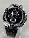 Buy Shop Maurice Lacroix Aikon Chronograph Black Dial Black Leather Strap Watch for Men - AI1018-SS001-330-1 USA Online