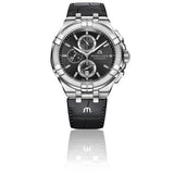 Buy Shop Maurice Lacroix Aikon Chronograph Black Dial Black Leather Strap Watch for Men - AI1018-SS001-330-1 USA Online