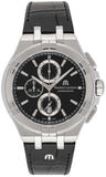 Buy Shop Maurice Lacroix Aikon Chronograph Black Dial Black Leather Strap Watch for Men - AI1018-SS001-330-1 USA Online