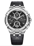 Buy Shop Maurice Lacroix Aikon Chronograph Black Dial Black Leather Strap Watch for Men - AI1018-SS001-330-1 USA Online