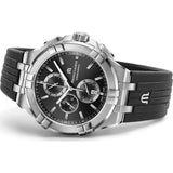 Buy Shop Maurice Lacroix Aikon Chronograph Black Dial Black Leather Strap Watch for Men - AI1018-SS001-330-2 USA Online