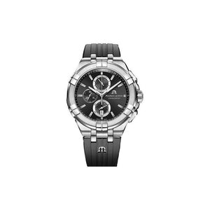 Buy Shop Maurice Lacroix Aikon Chronograph Black Dial Black Leather Strap Watch for Men - AI1018-SS001-330-2 USA Online
