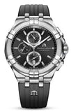 Buy Shop Maurice Lacroix Aikon Chronograph Black Dial Black Leather Strap Watch for Men - AI1018-SS001-330-2 USA Online