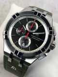 Buy Shop Maurice Lacroix Aikon Chronograph Black Dial Green Leather Strap Watch for Men - AI1018-PVB21-330-1 USA Online
