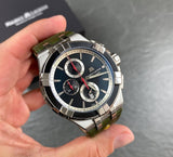 Buy Shop Maurice Lacroix Aikon Chronograph Black Dial Green Leather Strap Watch for Men - AI1018-PVB21-330-1 USA Online