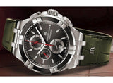 Buy Shop Maurice Lacroix Aikon Chronograph Black Dial Green Leather Strap Watch for Men - AI1018-PVB21-330-1 USA Online