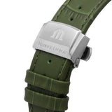 Buy Shop Maurice Lacroix Aikon Chronograph Black Dial Green Leather Strap Watch for Men - AI1018-PVB21-330-1 USA Online