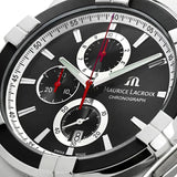Buy Shop Maurice Lacroix Aikon Chronograph Black Dial Green Leather Strap Watch for Men - AI1018-PVB21-330-1 USA Online
