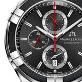 Buy Shop Maurice Lacroix Aikon Chronograph Black Dial Green Leather Strap Watch for Men - AI1018-PVB21-330-1 USA Online