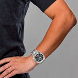 Buy Shop Maurice Lacroix Aikon Chronograph Black Dial Silver Steel Strap Watch for Men - AI1018-SS002-330-1 USA Online