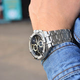 Buy Shop Maurice Lacroix Aikon Chronograph Black Dial Silver Steel Strap Watch for Men - AI1018-SS002-330-1 USA Online