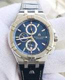 Buy Shop Maurice Lacroix Aikon Chronograph Blue Dial Blue Leather Strap Watch for Men - AI1018-SS001-430-1 USA Online
