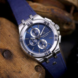 Buy Shop Maurice Lacroix Aikon Chronograph Blue Dial Blue Leather Strap Watch for Men - AI1018-SS001-430-1 USA Online