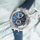 Buy Shop Maurice Lacroix Aikon Chronograph Blue Dial Blue Leather Strap Watch for Men - AI1018-SS001-430-1 USA Online