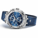 Buy Shop Maurice Lacroix Aikon Chronograph Blue Dial Blue Leather Strap Watch for Men - AI1018-SS001-430-1 USA Online