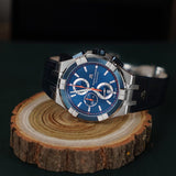 Buy Shop Maurice Lacroix Aikon Chronograph Blue Dial Blue Leather Strap Watch For Men - AI1018-SS001-432-4 USA Online