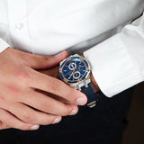 Buy Shop Maurice Lacroix Aikon Chronograph Blue Dial Blue Leather Strap Watch For Men - AI1018-SS001-432-4 USA Online