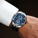 Buy Shop Maurice Lacroix Aikon Chronograph Blue Dial Blue Leather Strap Watch For Men - AI1018-SS001-432-4 USA Online