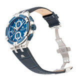 Buy Shop Maurice Lacroix Aikon Chronograph Blue Dial Blue Leather Strap Watch For Men - AI1018-SS001-432-4 USA Online