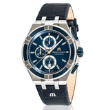 Buy Shop Maurice Lacroix Aikon Chronograph Blue Dial Blue Leather Strap Watch For Men - AI1018-SS001-432-4 USA Online
