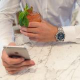 Buy Shop Maurice Lacroix Aikon Chronograph Blue Dial Silver Steel Strap Watch for Men - AI1018-SS002-430-1 USA Online