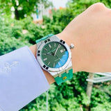 Buy Shop Maurice Lacroix Aikon Chronograph Green Dial Green Rubber Strap Watch for Men - AI1808-SS000-630-5 USA Online