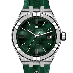 Buy Shop Maurice Lacroix Aikon Chronograph Green Dial Green Rubber Strap Watch for Men - AI1808-SS000-630-5 USA Online