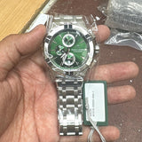 Buy Shop Maurice Lacroix Aikon Chronograph Green Dial Silver Steel Strap Watch For Men - AI1018-SS002-630-1 USA Online