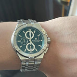 Buy Shop Maurice Lacroix Aikon Chronograph Green Dial Silver Steel Strap Watch For Men - AI1018-SS002-630-1 USA Online