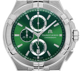 Buy Shop Maurice Lacroix Aikon Chronograph Green Dial Silver Steel Strap Watch For Men - AI1018-SS002-630-1 USA Online