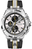 Buy Shop Maurice Lacroix Aikon Chronograph King of the Court Limited Edition Silver Dial Grey Rubber Strap Watch for Men - AI1018-TT030-130-K USA Online