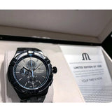 Buy Shop Maurice Lacroix Aikon Chronograph Limited Edition Black Dial Black Leather Strap Watch for Men - AI1018-PVB01-337-1 USA Online