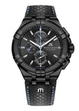 Buy Shop Maurice Lacroix Aikon Chronograph Limited Edition Black Dial Black Leather Strap Watch for Men - AI1018-PVB01-337-1 USA Online