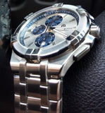Buy Shop Maurice Lacroix Aikon Chronograph Silver Dial Silver Steel Strap Watch for Men - AI1018-SS002-131-1 USA Online