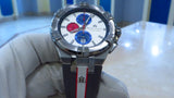Buy Shop Maurice Lacroix Aikon Chronograph Special Edition Mahindra Racing Silver Dial Grey Rubber Strap Watch for Men - AI1018-TT031-130-2 USA Online