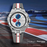 Buy Shop Maurice Lacroix Aikon Chronograph Special Edition Mahindra Racing Silver Dial Grey Rubber Strap Watch for Men - AI1018-TT031-130-2 USA Online
