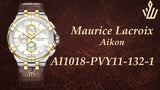 Buy Shop Maurice Lacroix Aikon Chronograph White Dial Brown Leather Strap Watch For Men - AI1018-PVY11-132-1 USA Online