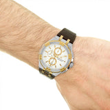 Buy Shop Maurice Lacroix Aikon Chronograph White Dial Brown Leather Strap Watch For Men - AI1018-PVY11-132-1 USA Online