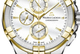 Buy Shop Maurice Lacroix Aikon Chronograph White Dial Brown Leather Strap Watch For Men - AI1018-PVY11-132-1 USA Online