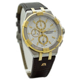 Buy Shop Maurice Lacroix Aikon Chronograph White Dial Brown Leather Strap Watch For Men - AI1018-PVY11-132-1 USA Online