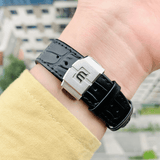 Buy Shop Maurice Lacroix Aikon Date Automatic Black Dial Black Leather Strap Watch For Men - AI6008-SS001-330-1 USA Online