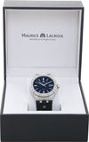 Buy Shop Maurice Lacroix Aikon Date Automatic Black Dial Black Leather Strap Watch For Men - AI6008-SS001-330-1 USA Online