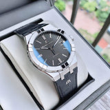 Buy Shop Maurice Lacroix Aikon Date Automatic Black Dial Black Leather Strap Watch For Men - AI6008-SS001-330-1 USA Online