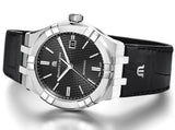 Buy Shop Maurice Lacroix Aikon Date Automatic Black Dial Black Leather Strap Watch For Men - AI6008-SS001-330-1 USA Online