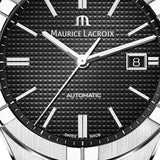 Buy Shop Maurice Lacroix Aikon Date Automatic Black Dial Black Leather Strap Watch For Men - AI6008-SS001-330-1 USA Online