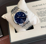 Buy Shop Maurice Lacroix Aikon Date Blue Dial Silver Steel Strap Watch for Men - AI1108-SS002-430-1 USA Online