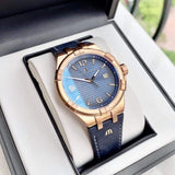 Buy Shop Maurice Lacroix Aikon Date Limited Edition Blue Dial Blue Leather Strap Watch For Men - AI1028-BRZ01-420-1 USA Online