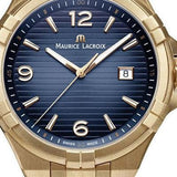 Buy Shop Maurice Lacroix Aikon Date Limited Edition Blue Dial Blue Leather Strap Watch For Men - AI1028-BRZ01-420-1 USA Online