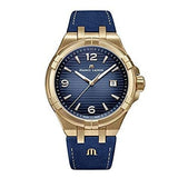 Buy Shop Maurice Lacroix Aikon Date Limited Edition Blue Dial Blue Leather Strap Watch For Men - AI1028-BRZ01-420-1 USA Online