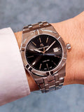 Buy Shop Maurice Lacroix Aikon Date Quartz Black Dial Silver Steel Strap Watch for Men - AI1108-SS002-330-1 USA Online